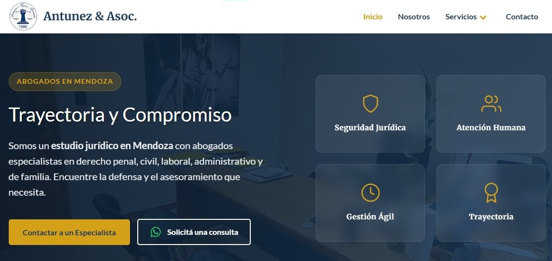 Diseño Web Estudio Jurídico Antúnez